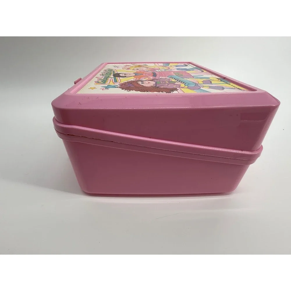 Vintage 1990 Cabbage Patch Kids Lunch Box Aladdin Pink Plastic Kidcore Retro Y2K